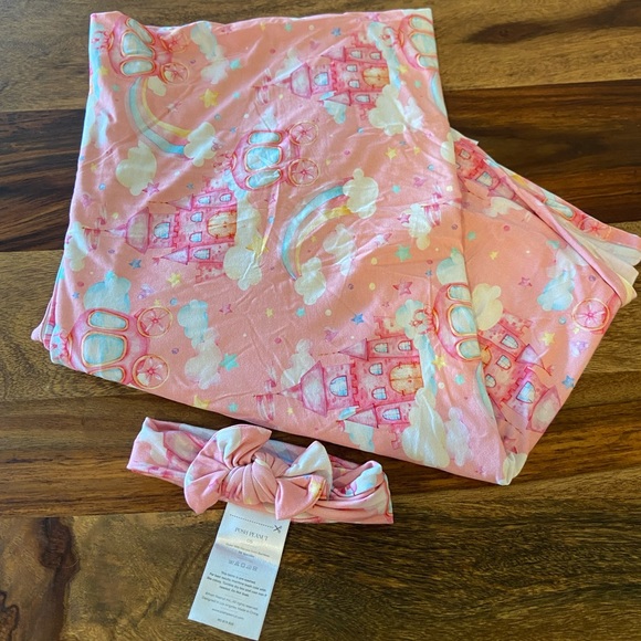 Posh Peanut Accessories Posh Peanut Castle Swaddle Headband Set